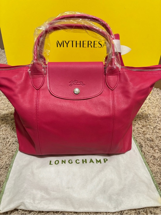 Longchamp Handbags - Longchamp Le Pliage Cuir Medium Leather Shoulder Bag Tote NEW